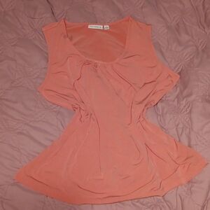 Large Orange Susan graver flowy tank top